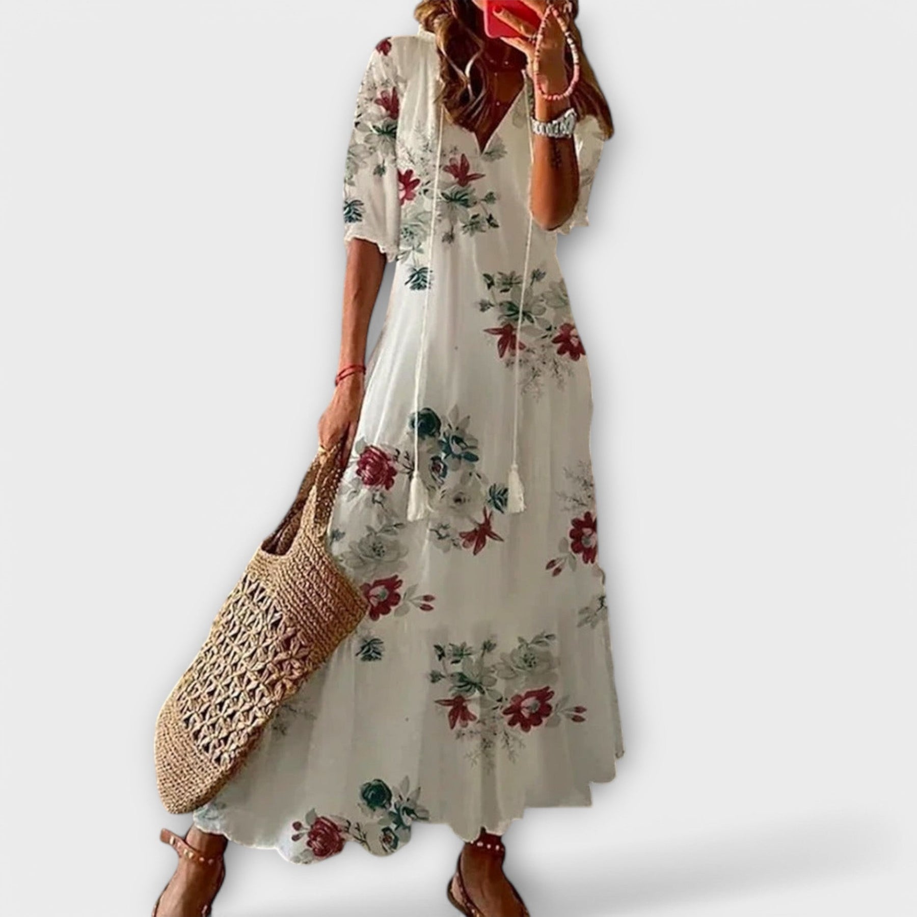 Lourdes | Patterned Midi Dress